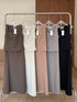 Classy Square Neck Sleeveless Tops With Skirts Sets